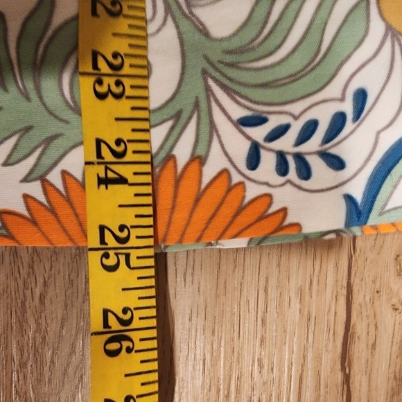 J Crew Floral Tie Waist Pencil Skirt Women Size 8 Orange Blue Green Pattern - Picture 5 of 8